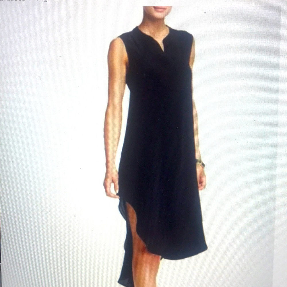 Acrobat Black Silk Hi-Lo Dress Size Large Excellent Condition